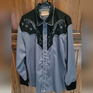 Mens Large Fancy Western Shirt